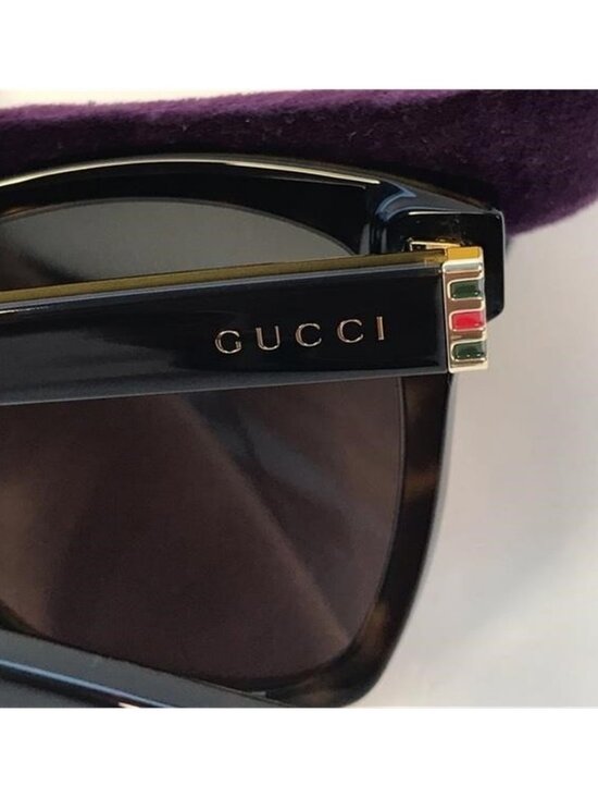 ? Authentic Gucci Brown Butterfly Ladies Sunglasses GG0459SA 002 main image 8